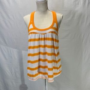 PINK Victoria’s Secret Orange and White Striped Racerback Tank Top Size …